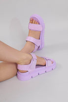 Haarlem Chunky Platform Sandals - Purple - Emilia Merz
