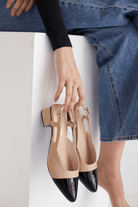 Two-Tone Slingback Heel - Nude/Black - Emilia Merz