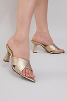 Monaco Open Toe Heels - Gold - Emilia Merz