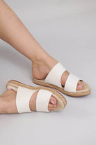 Bali Mules - Croco Off-White - Emilia Merz