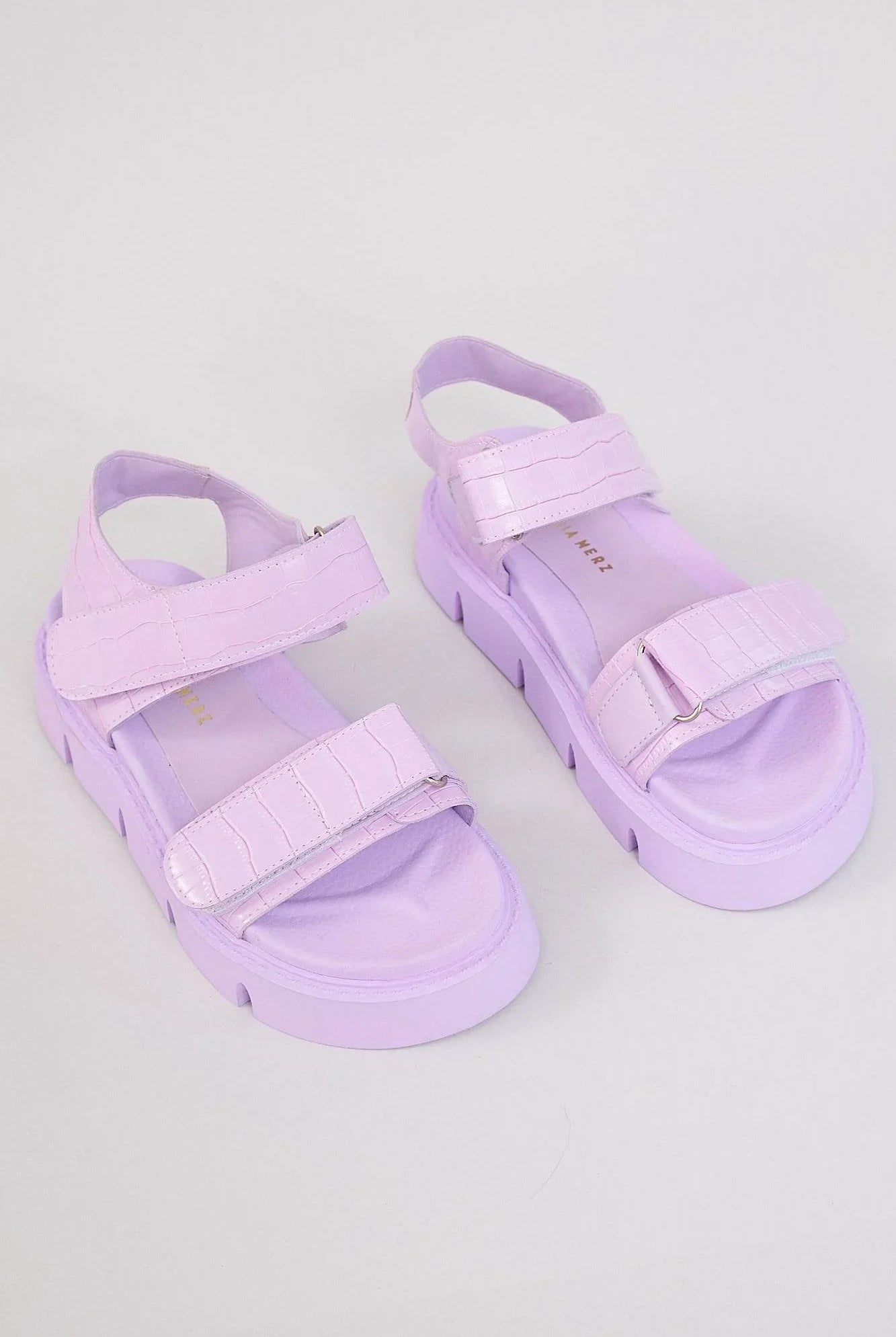Haarlem Chunky Platform Sandals - Purple - Emilia Merz