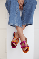Retro Glam Slides - Fuchsia/Orange - Emilia Merz