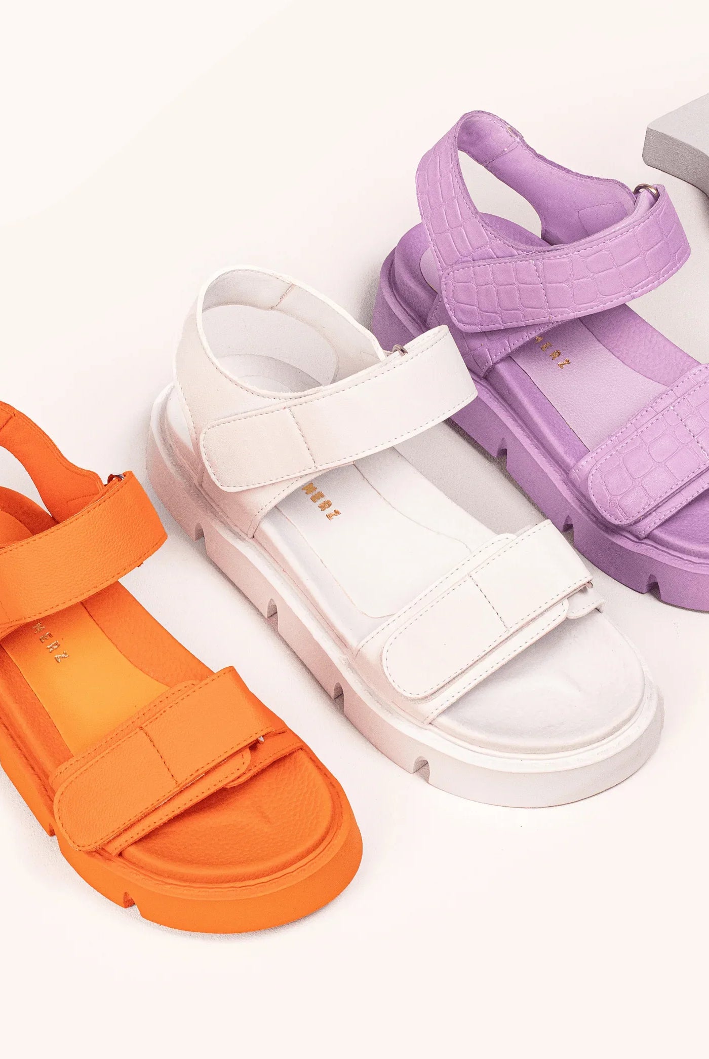 Haarlem Chunky Platform Sandals - Orange - Emilia Merz