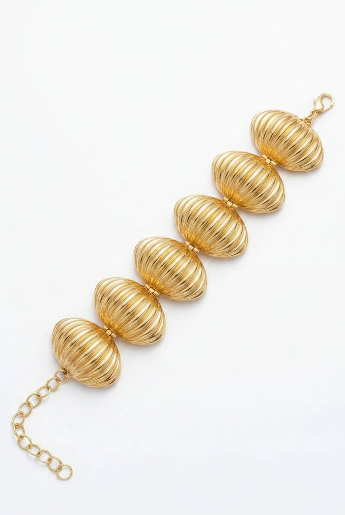 riffled Marbella Shell bracelet golden