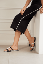 Retro Glam Slides - Black/White - Emilia Merz