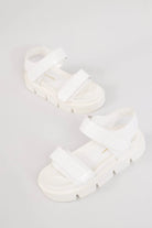 Haarlem Chunky Platform Sandals - White - Emilia Merz