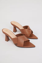 Monaco Open Toe Heels - Brown - Emilia Merz