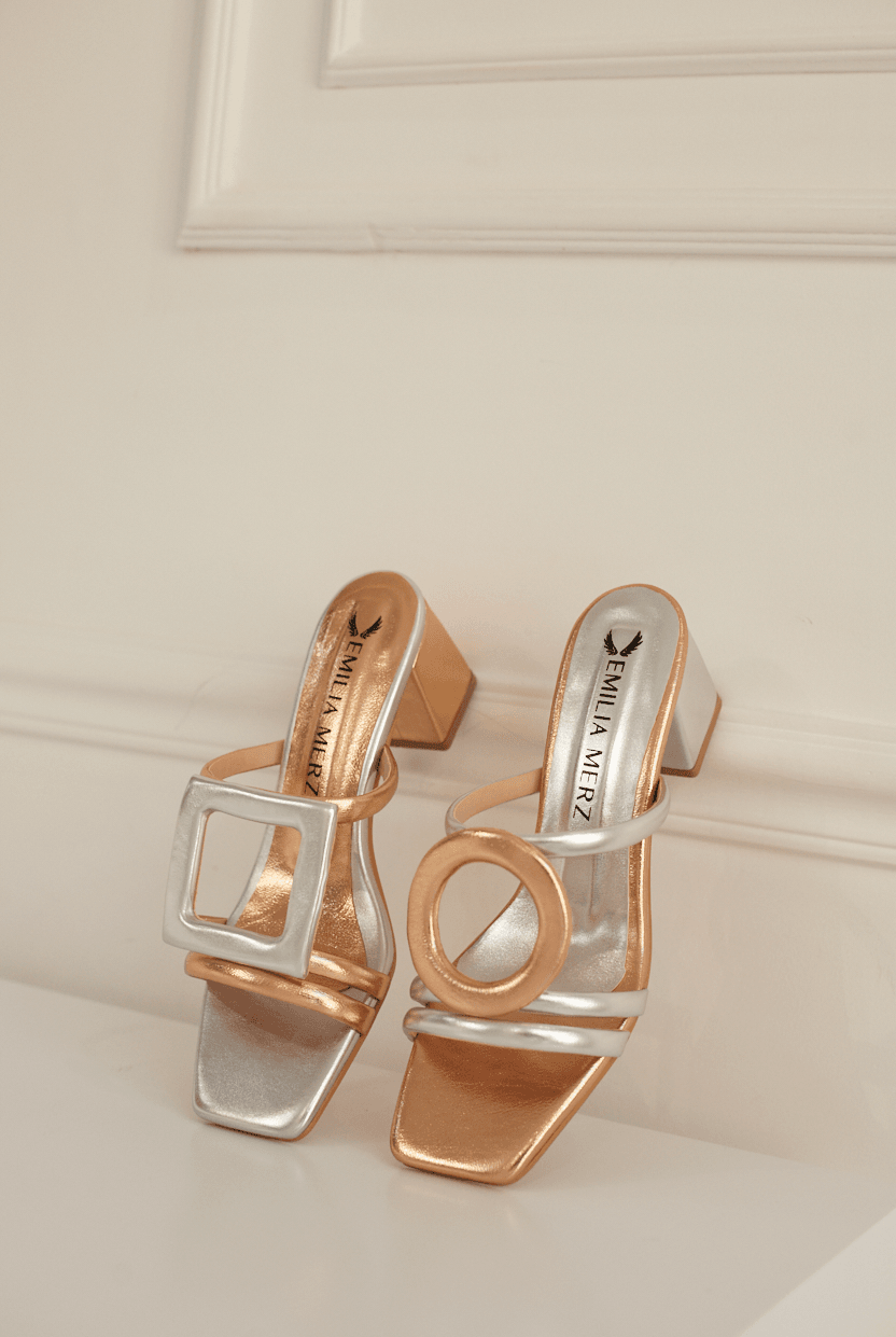 Retro Glam Slides - Rose/Silver - Emilia Merz