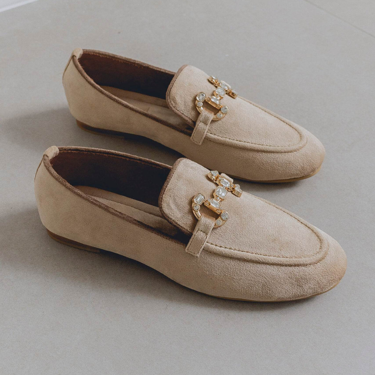 champagne-suede-loafers-for-  display picture 1