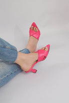 Monaco Open Toe Heels - Pink - Emilia Merz