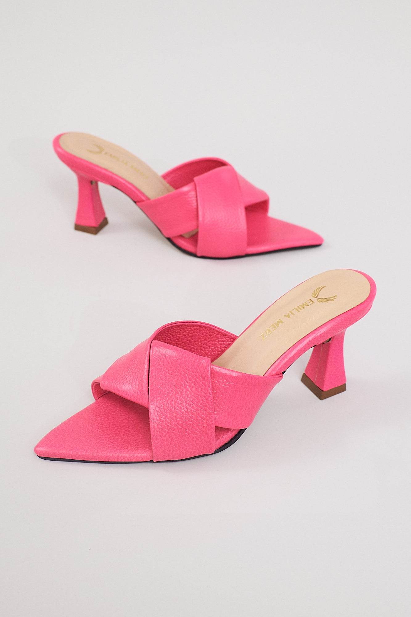 Monaco Open Toe Heels - Pink - Emilia Merz
