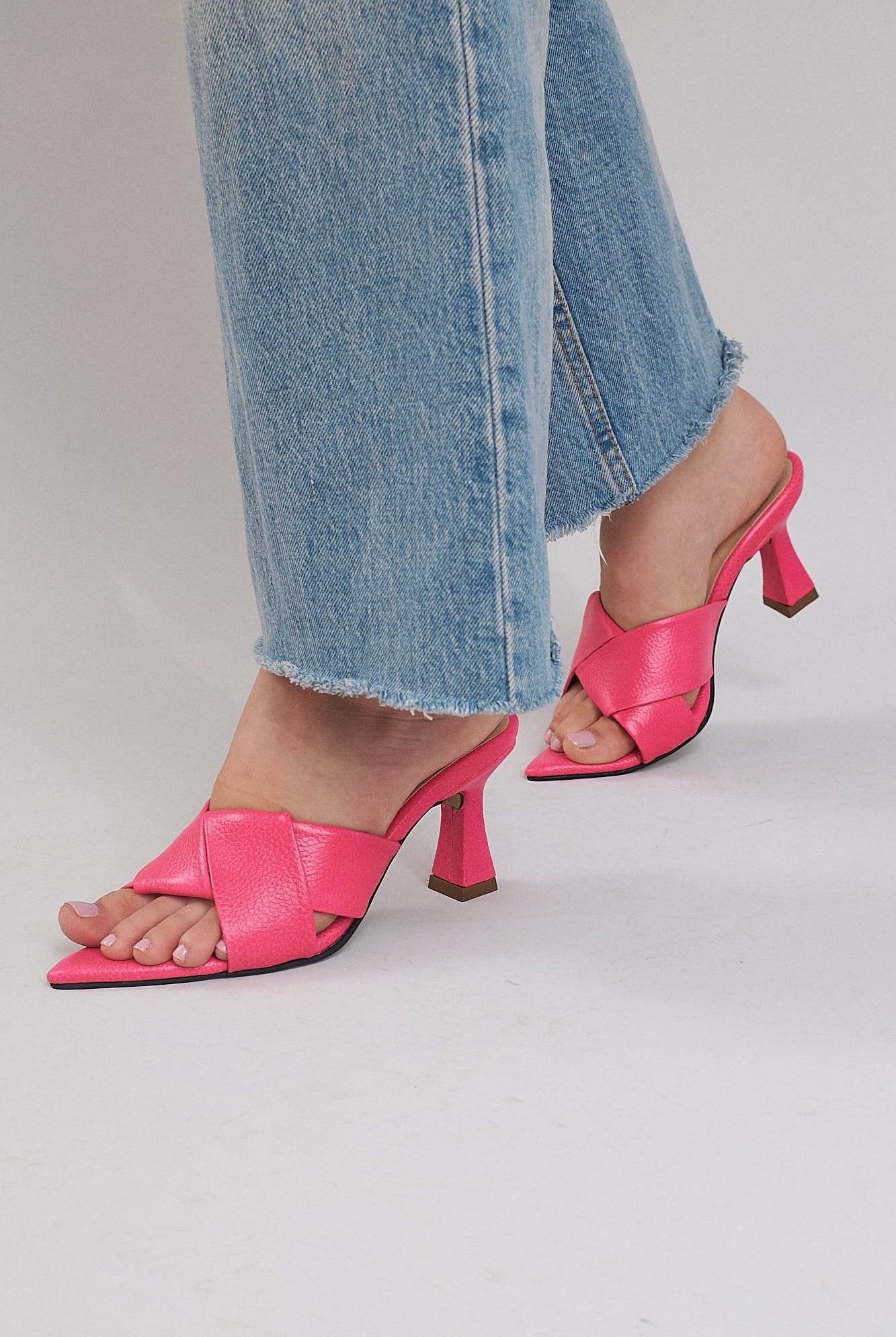 Monaco Open Toe Heels - Pink - Emilia Merz