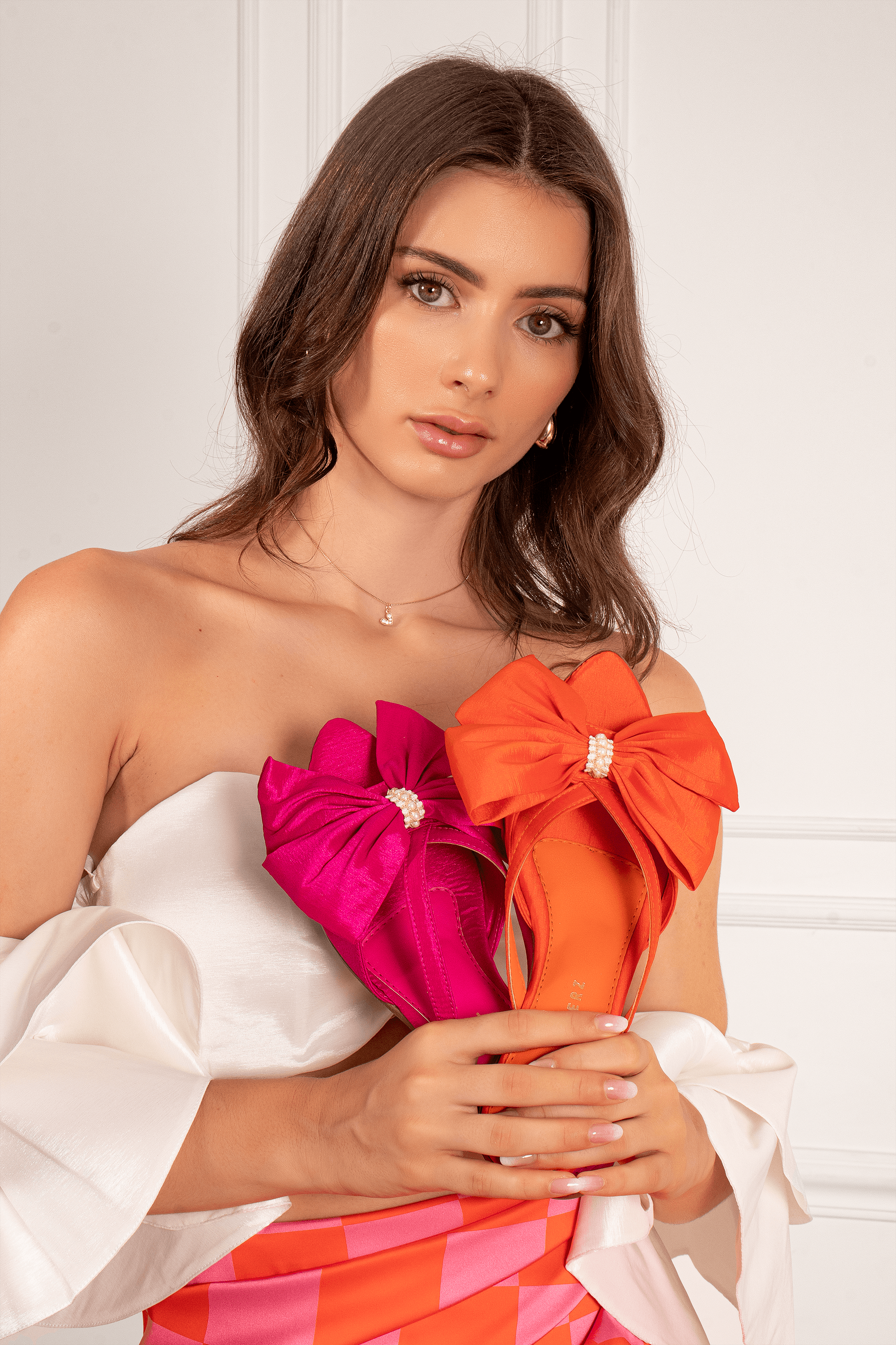 France Flats With Bow - Pink - Emilia Merz