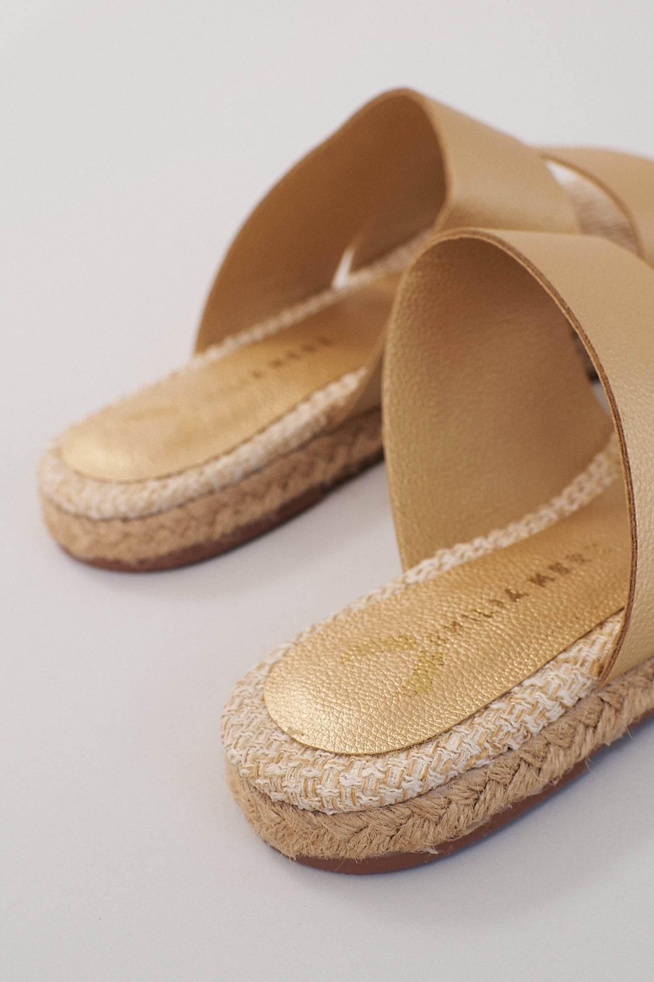 Bali Mules - Gold - Emilia Merz