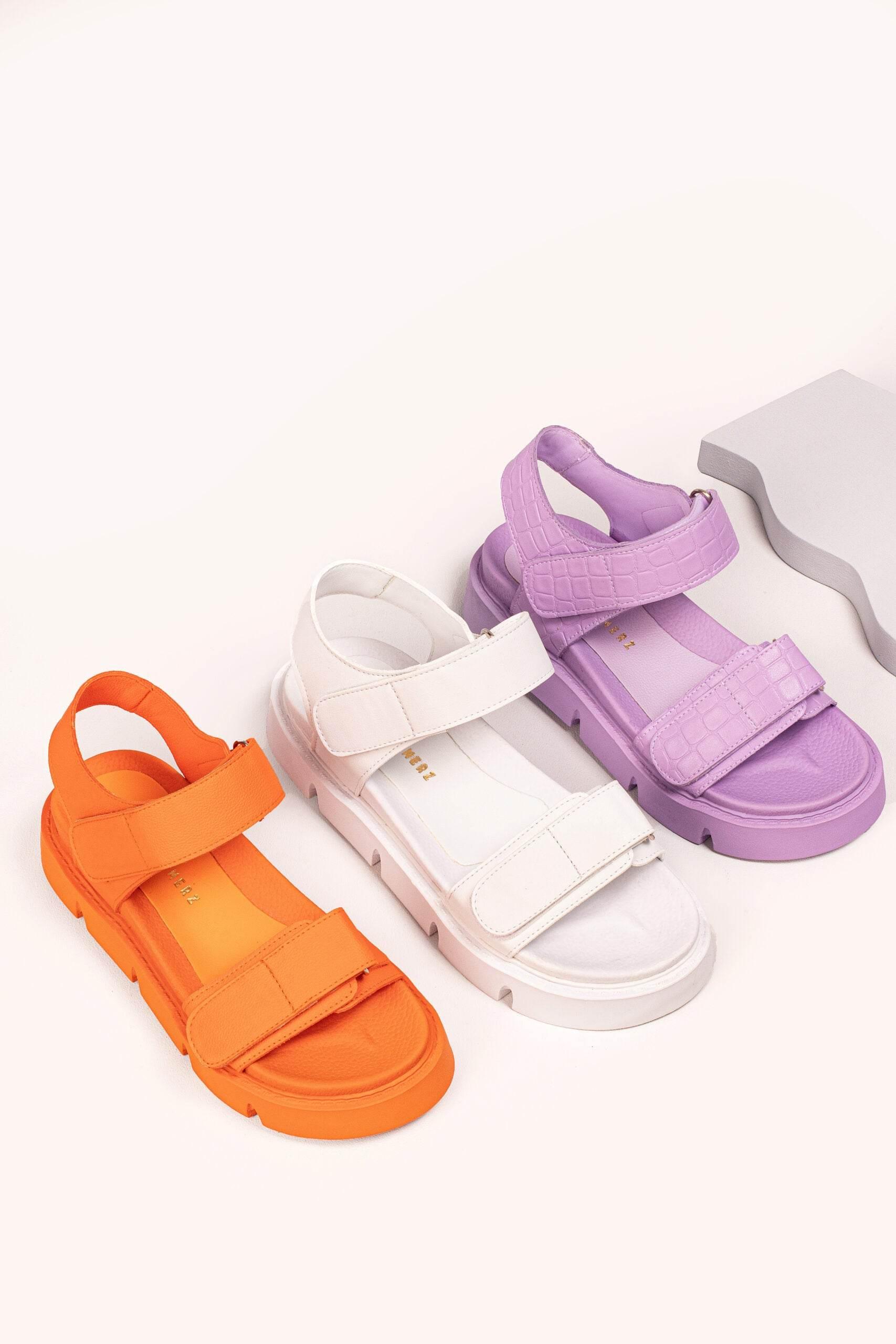 Haarlem Chunky Platform Sandals - Purple - Emilia Merz