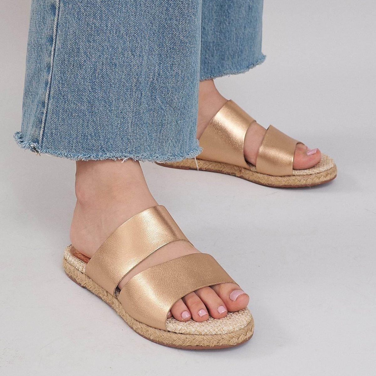Bali Mules - Metallic Rosé – Emilia Merz