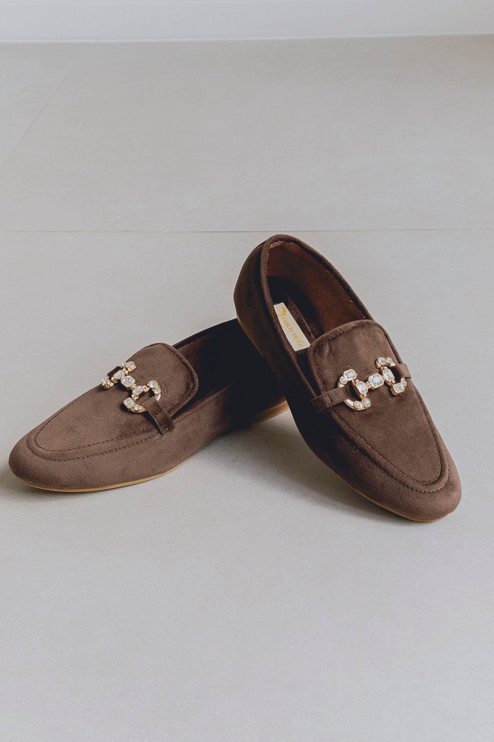 Luxury Velvet Loafers - Mocha - Emilia Merz