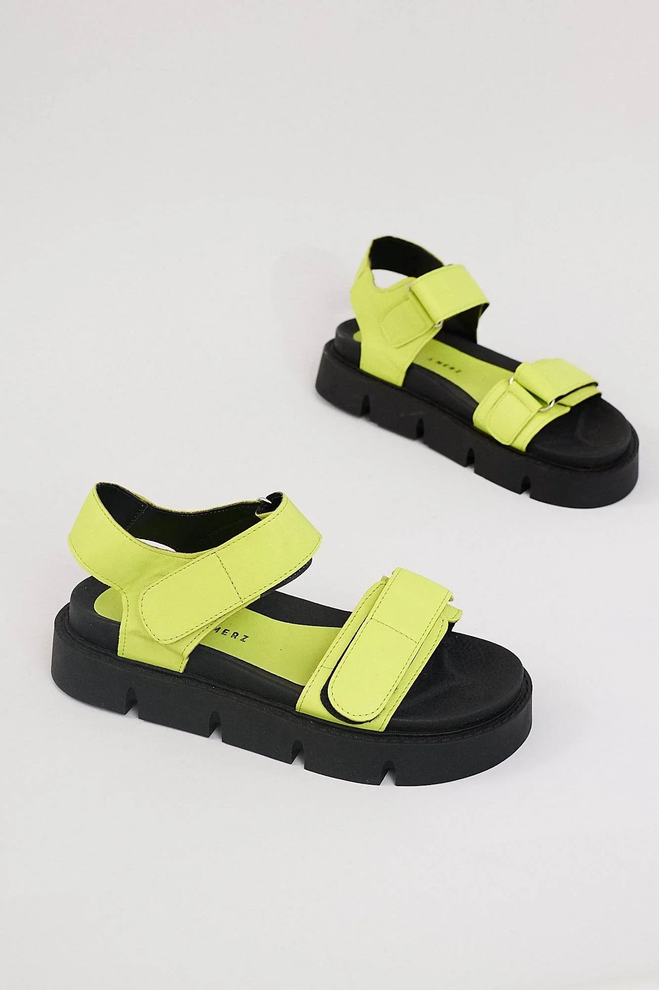 Berlin Chunky Platform Sandals - Green - Emilia Merz