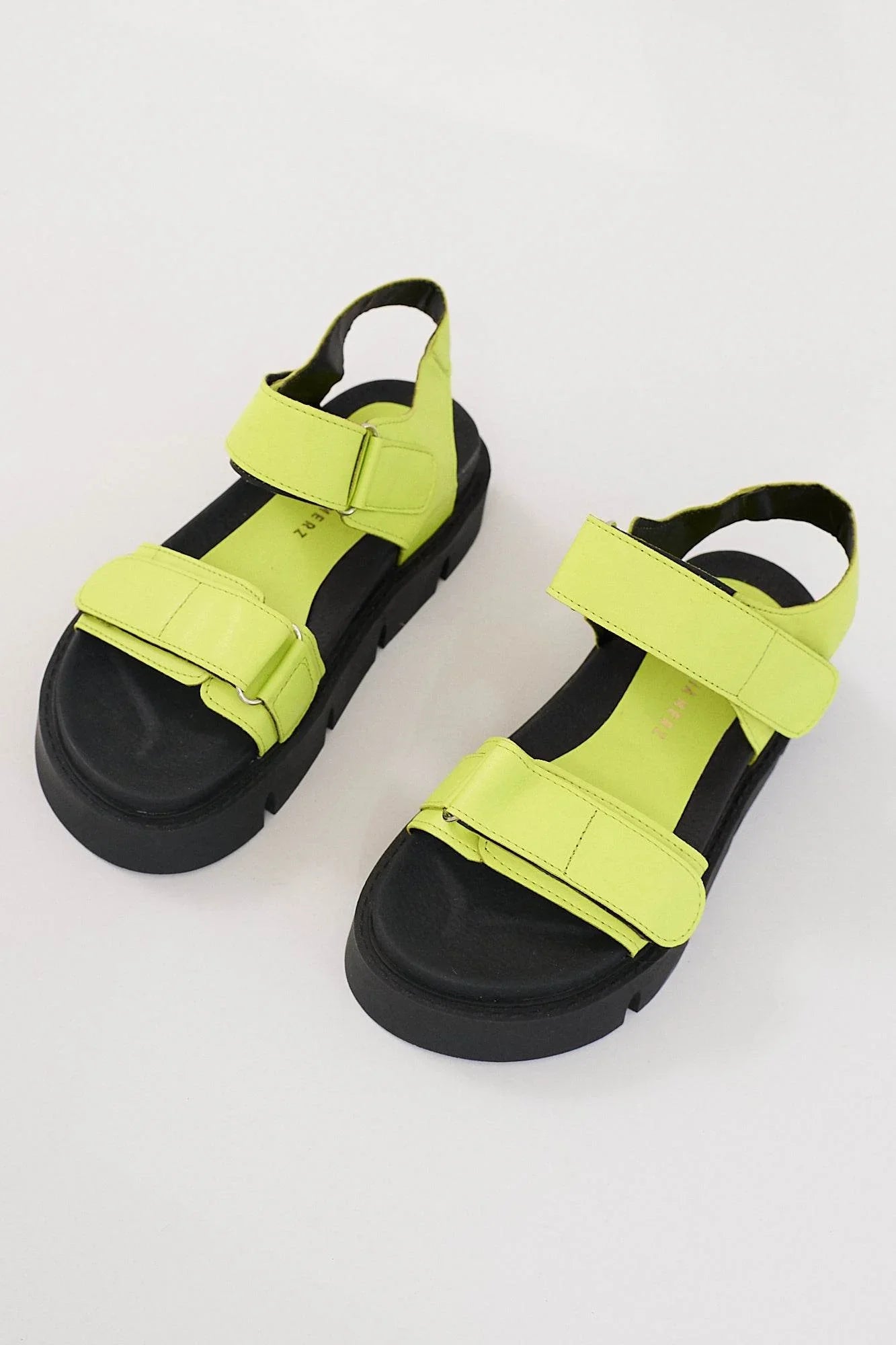 Berlin Chunky Platform Sandals - Green - Emilia Merz