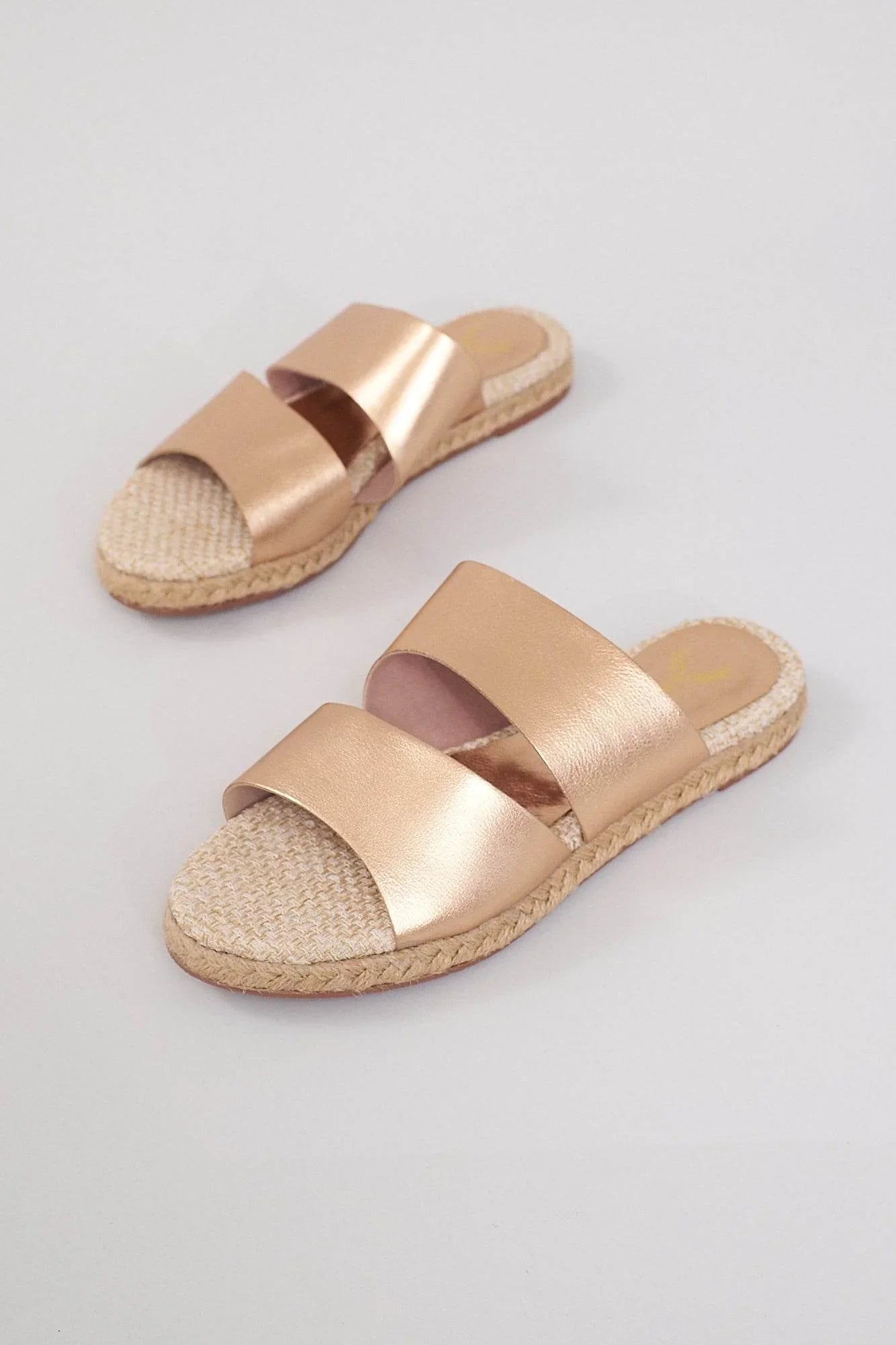 Bali Mules - Metallic Rosé - Emilia Merz