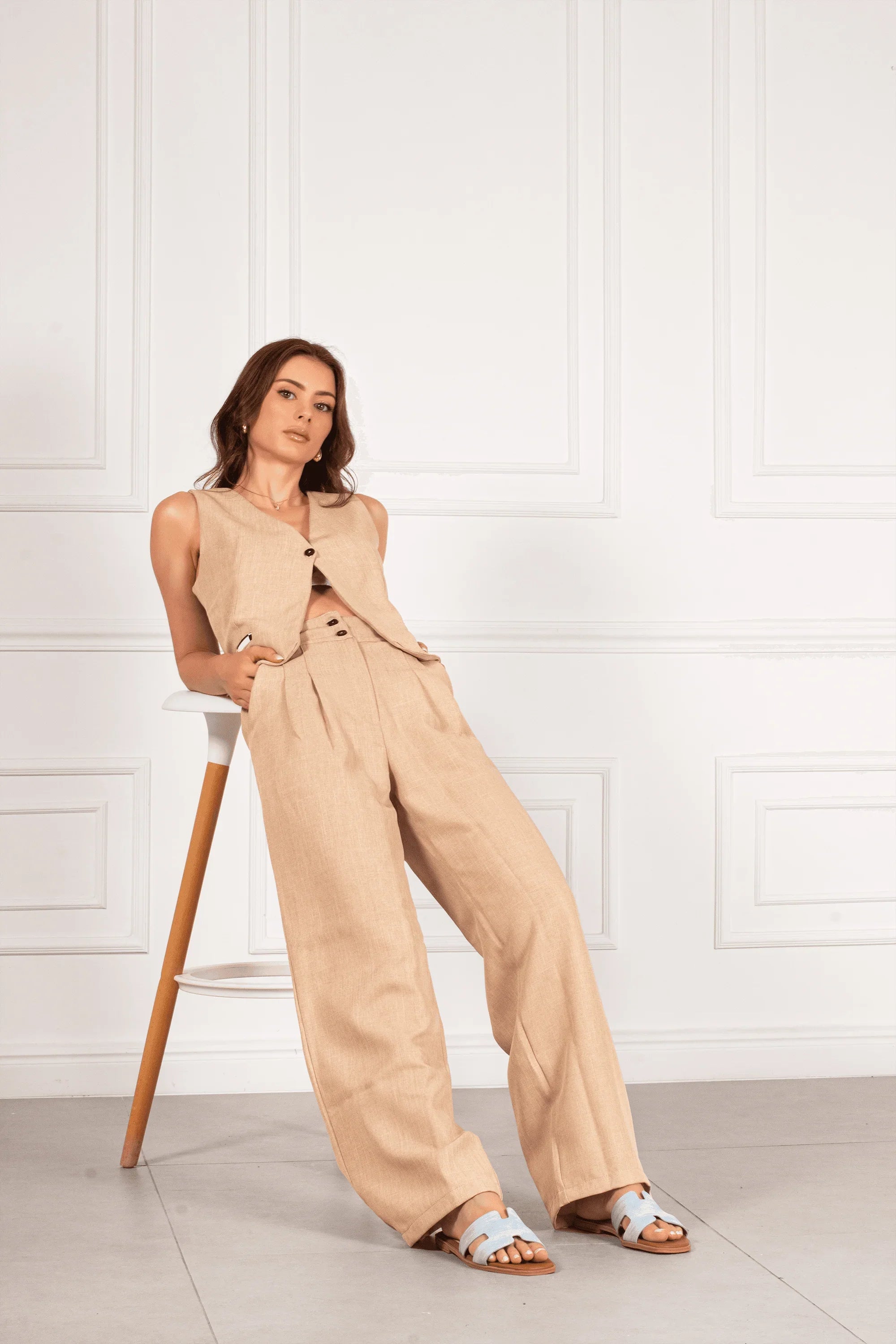 Mallorca H Flats - Denim - Emilia Merz