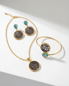 Emilia Merz Lumina Blue Drop Set from emilia merz on white backrgound
