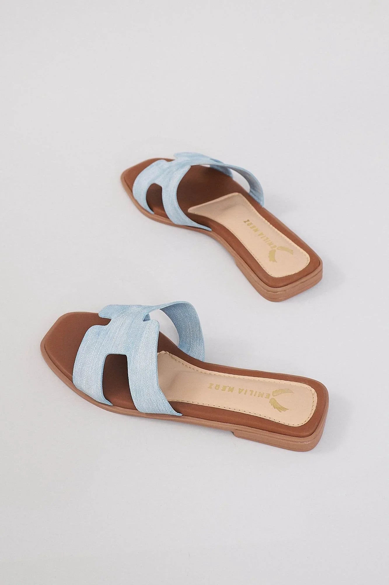 Mallorca H Flats - Denim - Emilia Merz